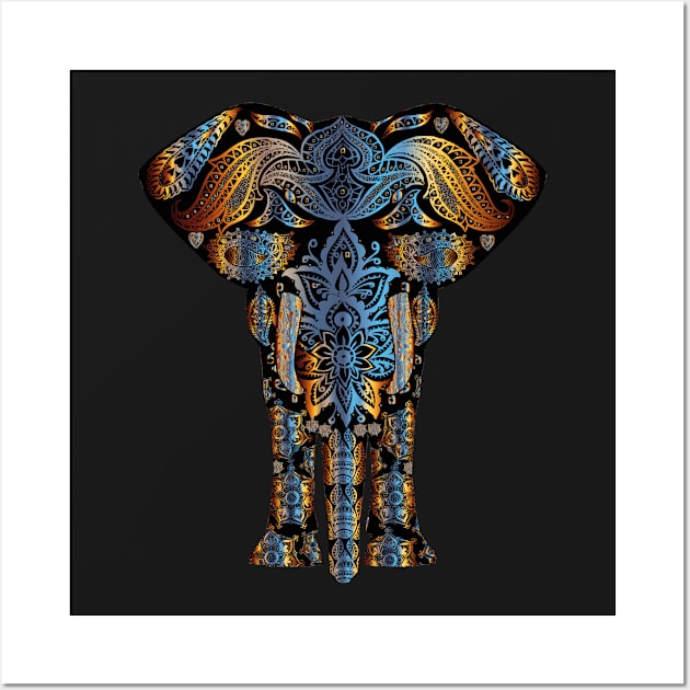 elephant mandala art illustration Wall Art by epoliveira